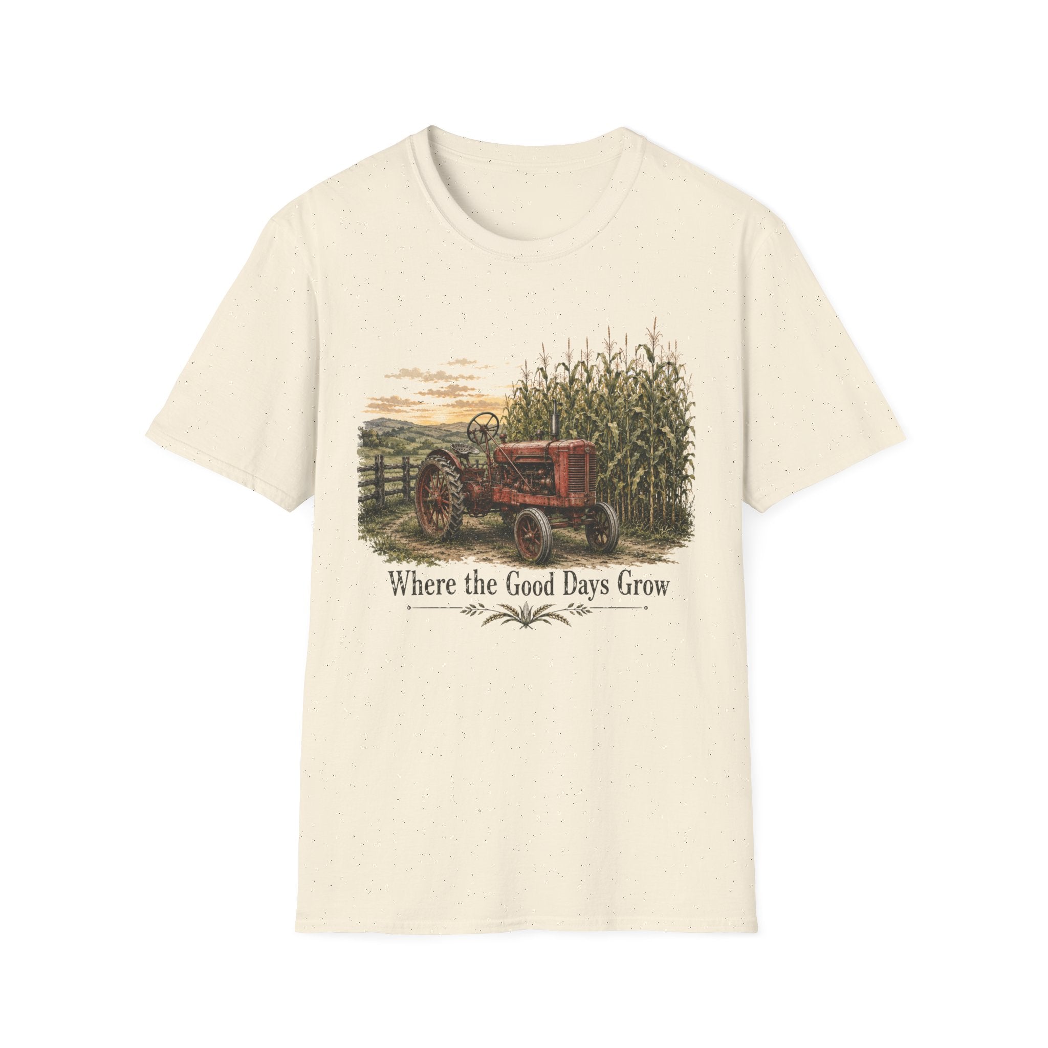 Farm Life T‑Shirt — 'Where the Good Days Grow' Vintage Tractor Tee