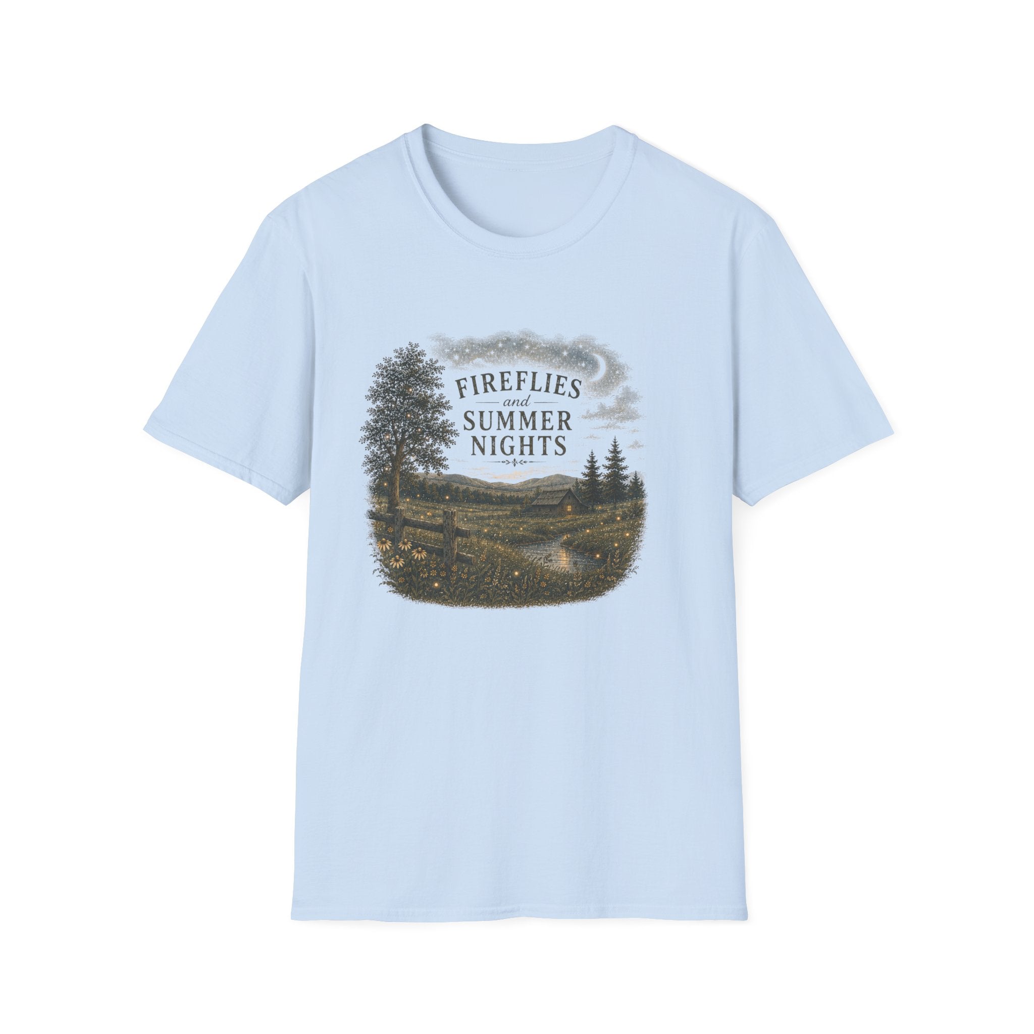 T-Shirt — Fireflies and Summer Nights Scenic Graphic