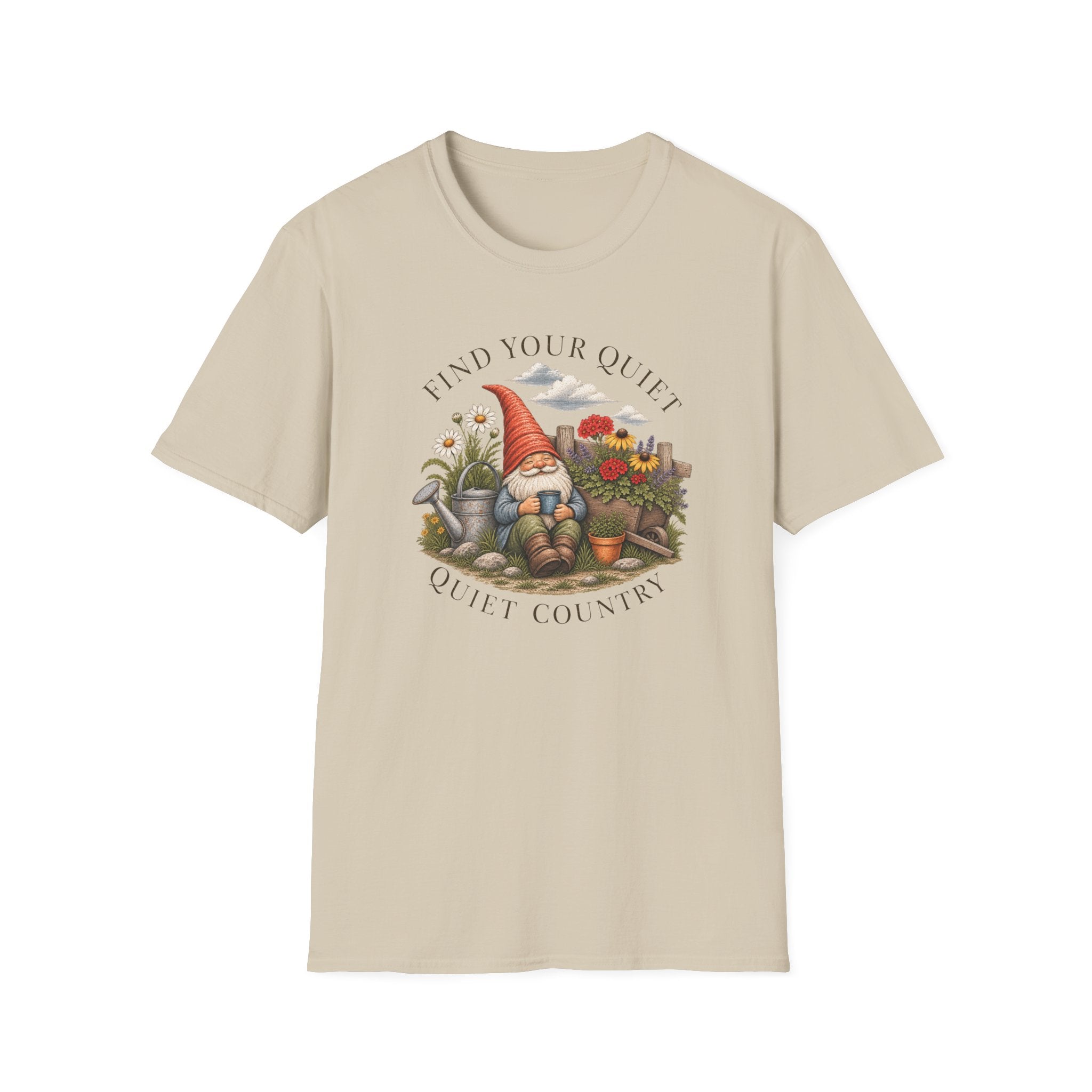 Find Your Quiet Gnome T-Shirt — Cozy Cottagecore Garden Shirt