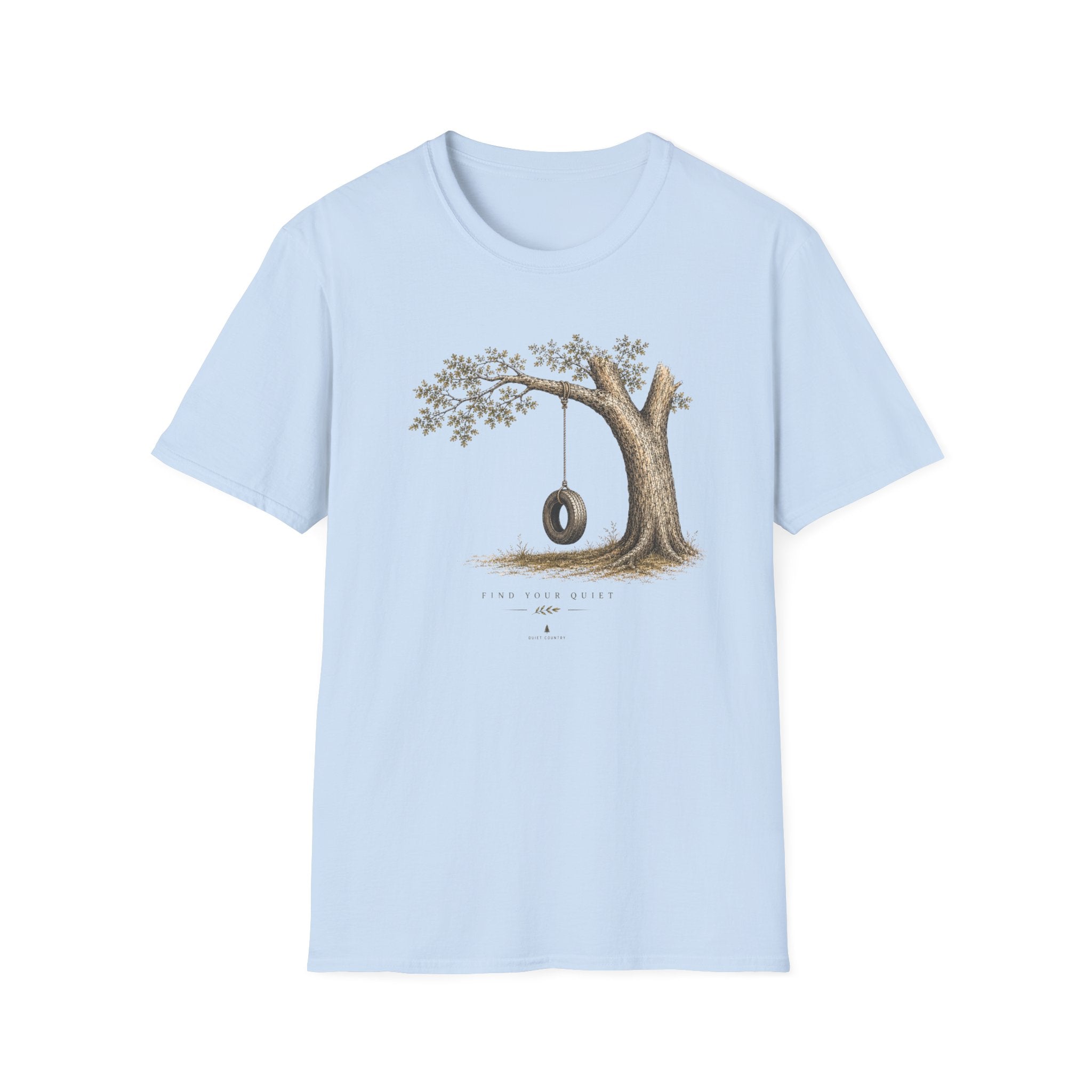 Nostalgic Tire Swing Tee — Vintage Tree Memory T-Shirt
