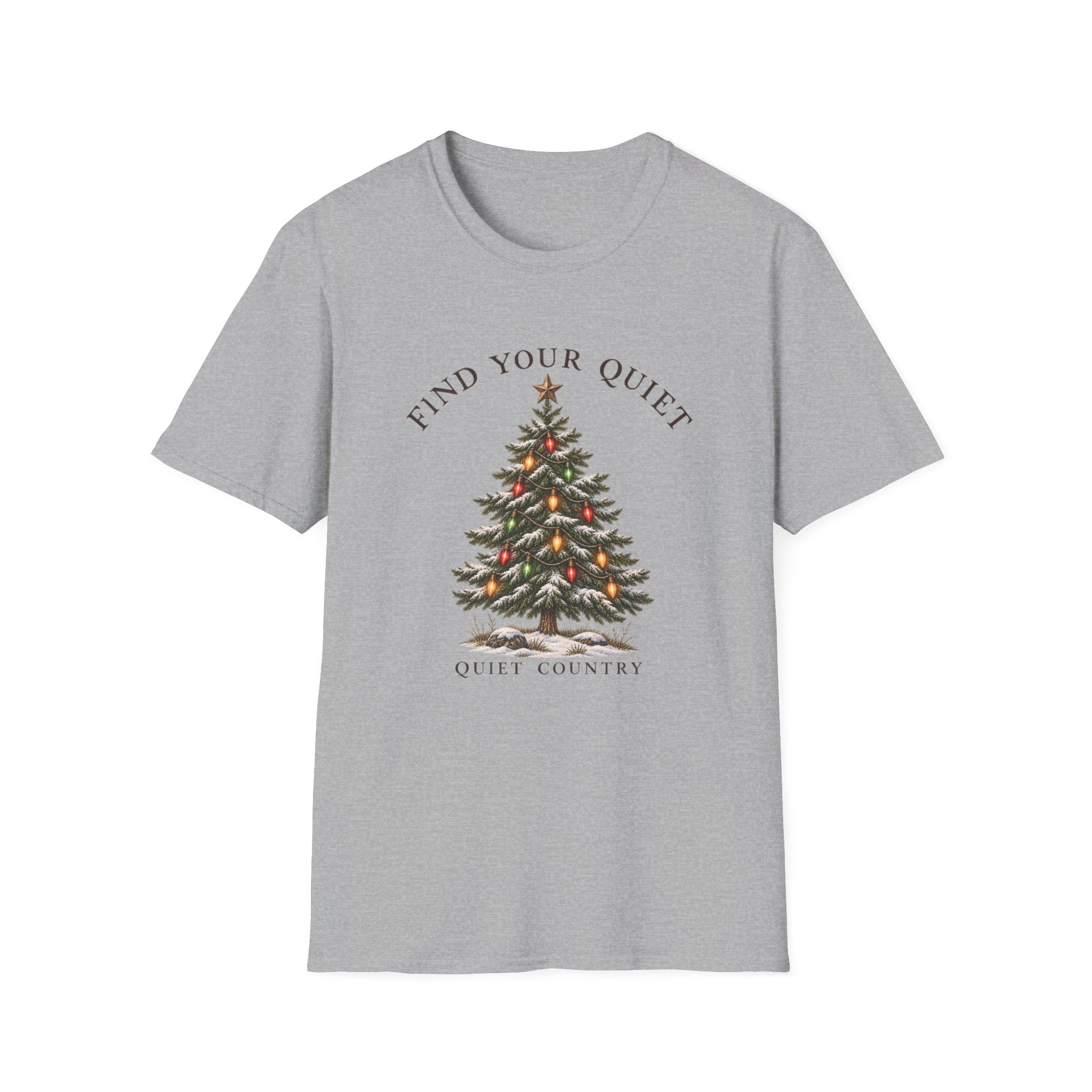 Find Your Quiet Christmas Tree Tee — Cozy Holiday Relaxation Shirt