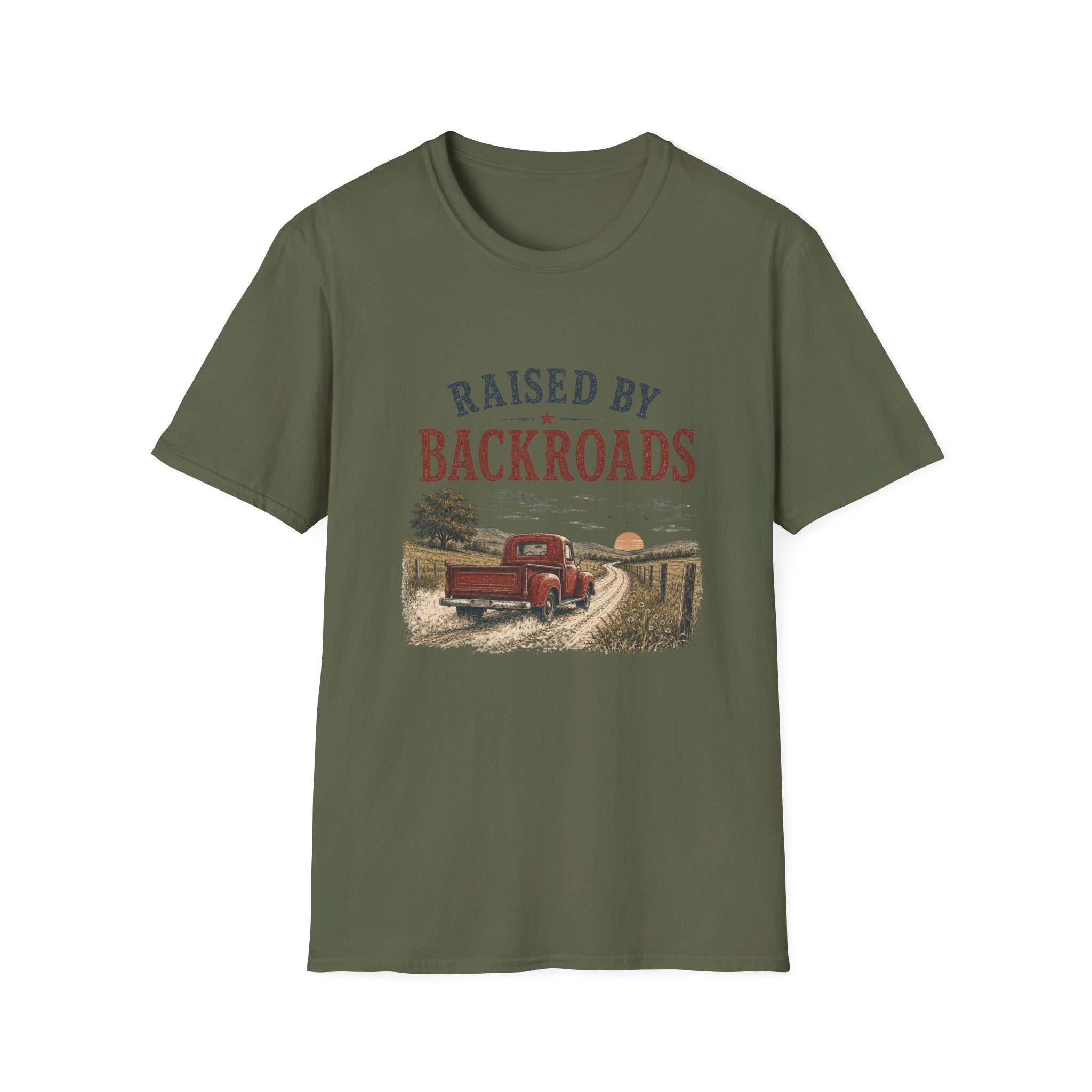 Raised By Backroads T-Shirt — Vintage Truck Country Graphic Tee