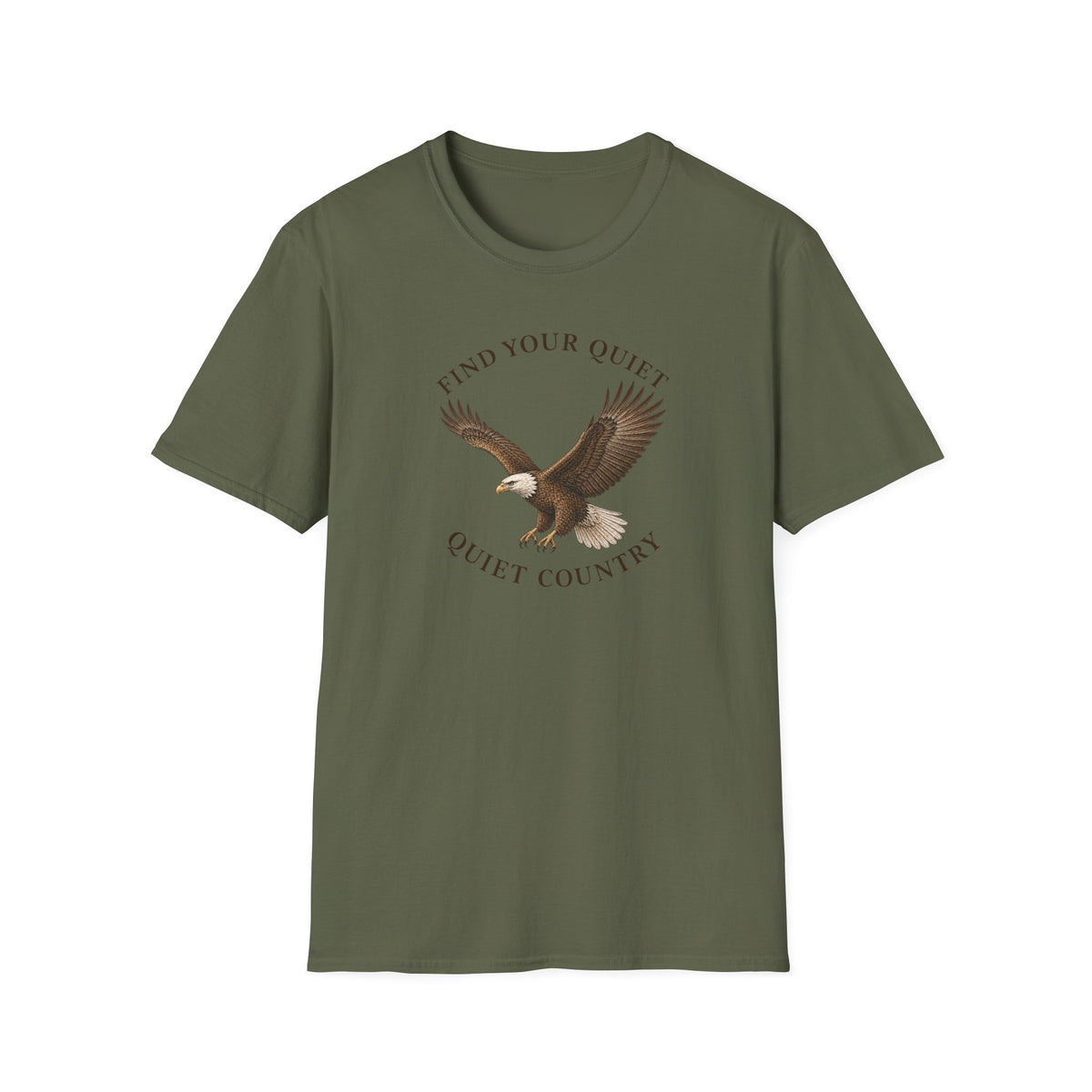 Eagle "Find Your Quiet" T-Shirt — Nature Lover Graphic Tee