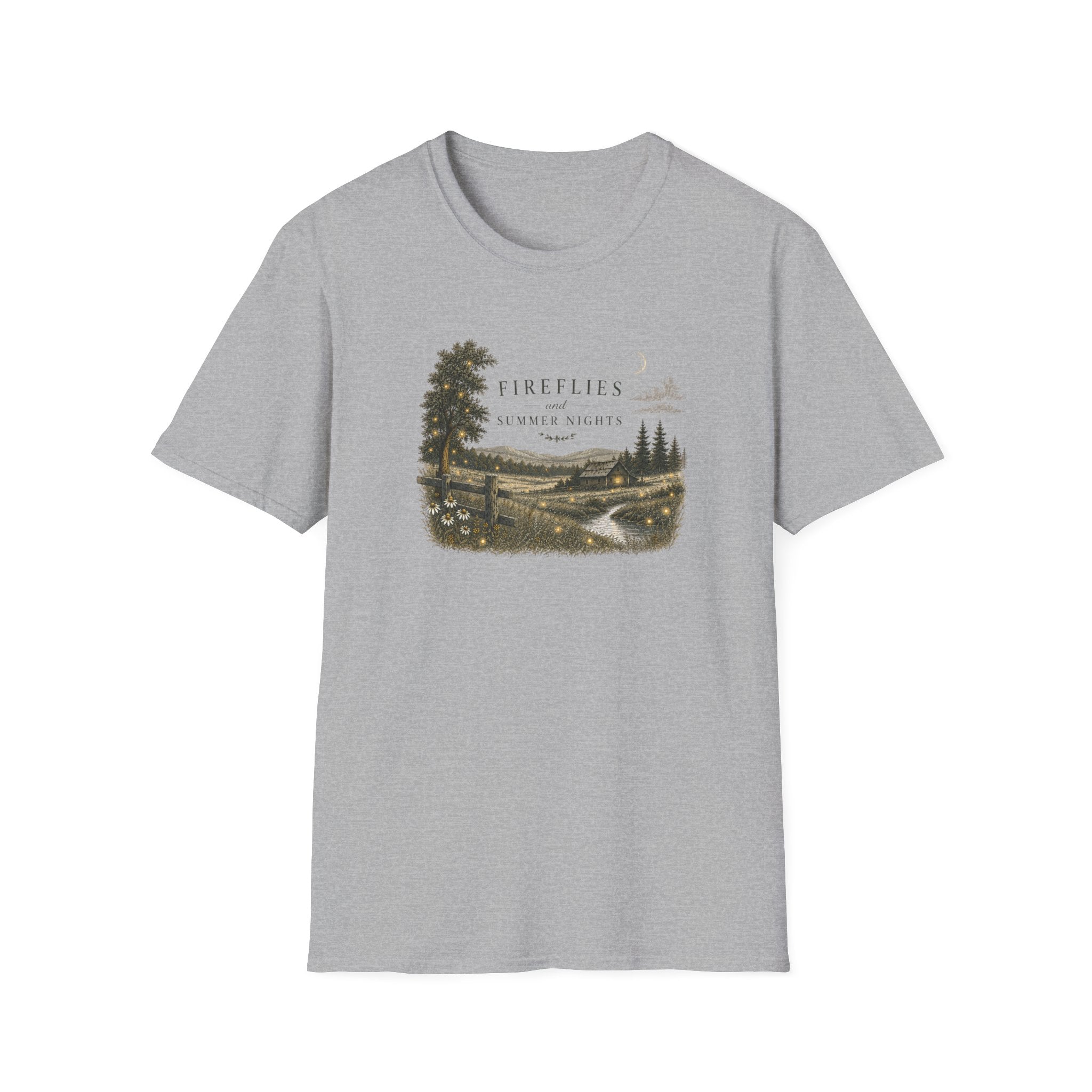 T‑Shirt — Fireflies and Summer Nights Scenic Tee