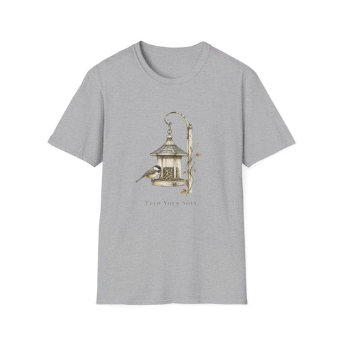 Bird Feeder T-Shirt — Vintage Songbird Garden Tee