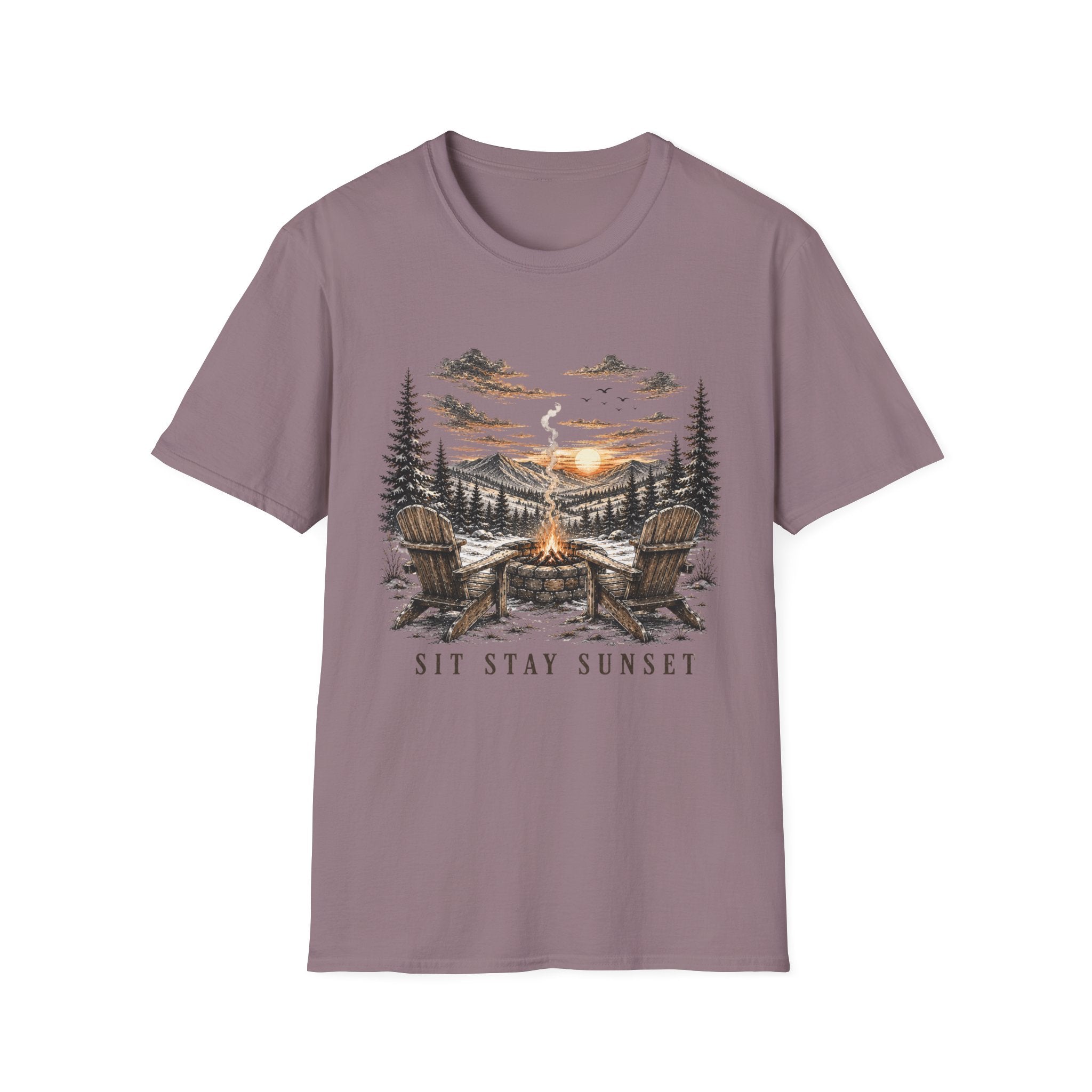 Sit Stay Sunset Campfire— Winter Tee