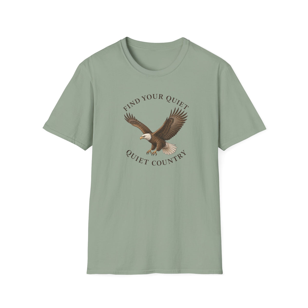 Eagle "Find Your Quiet" T-Shirt — Nature Lover Graphic Tee
