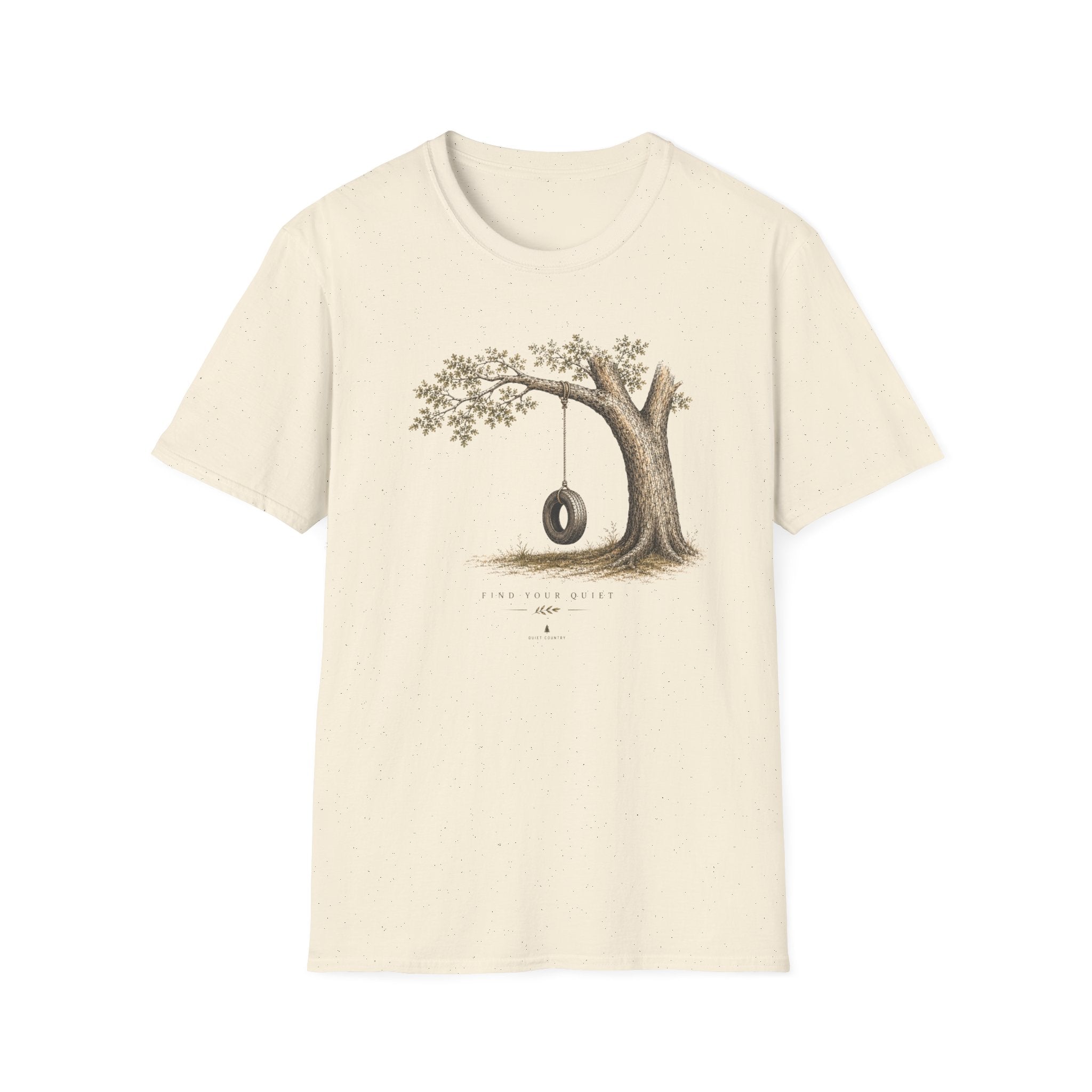 Nostalgic Tire Swing Tee — Vintage Tree Memory T-Shirt