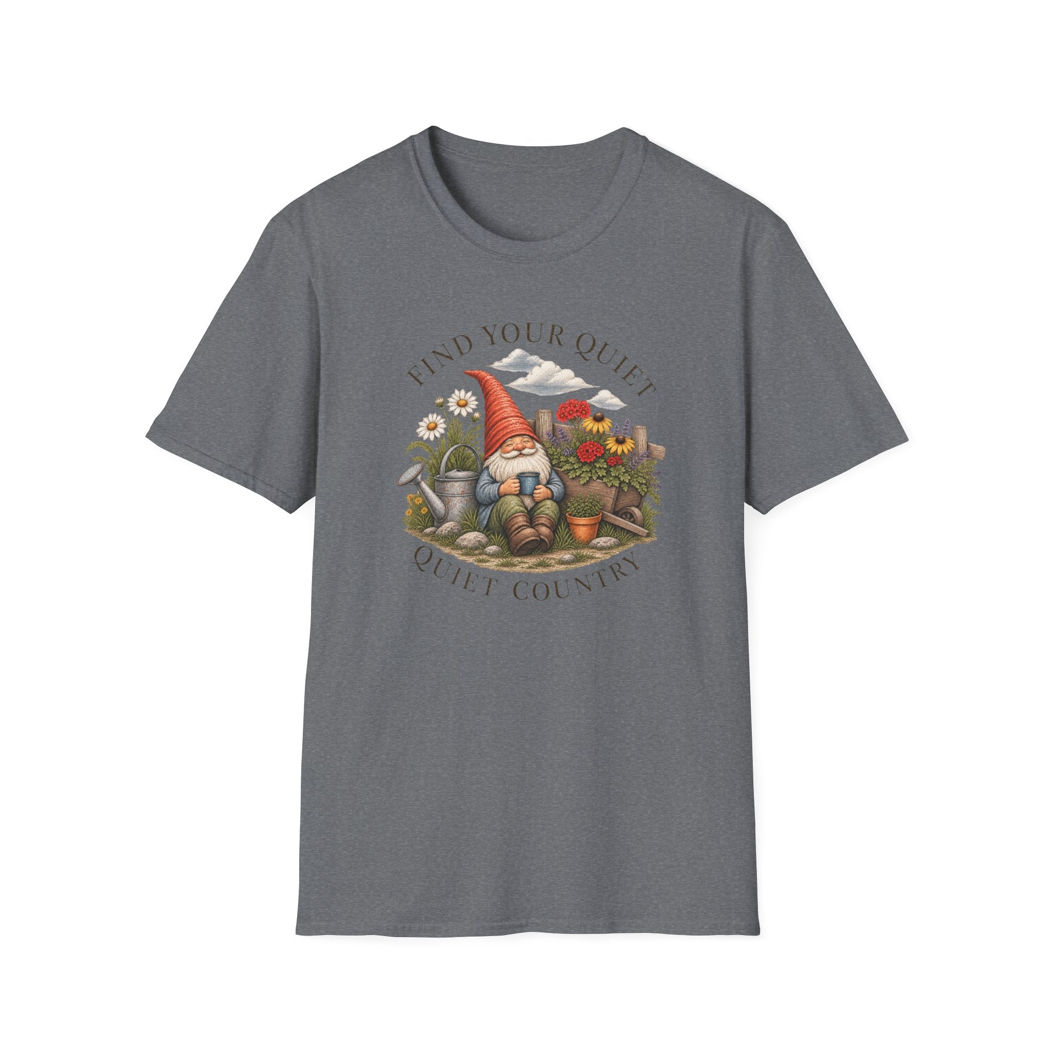 Find Your Quiet Gnome T-Shirt — Cozy Cottagecore Garden Shirt