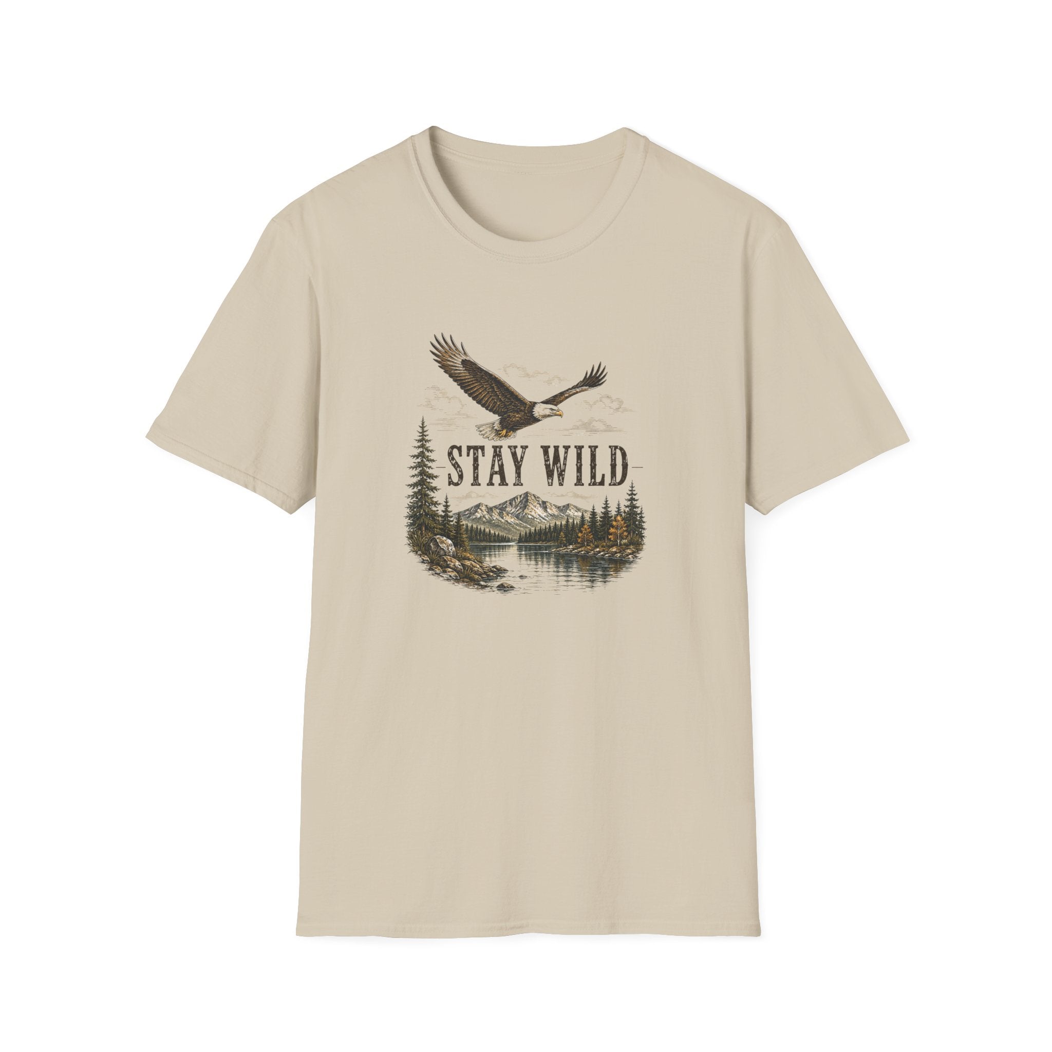 Stay Wild Eagle T-Shirt — Outdoor Nature Graphic Tee