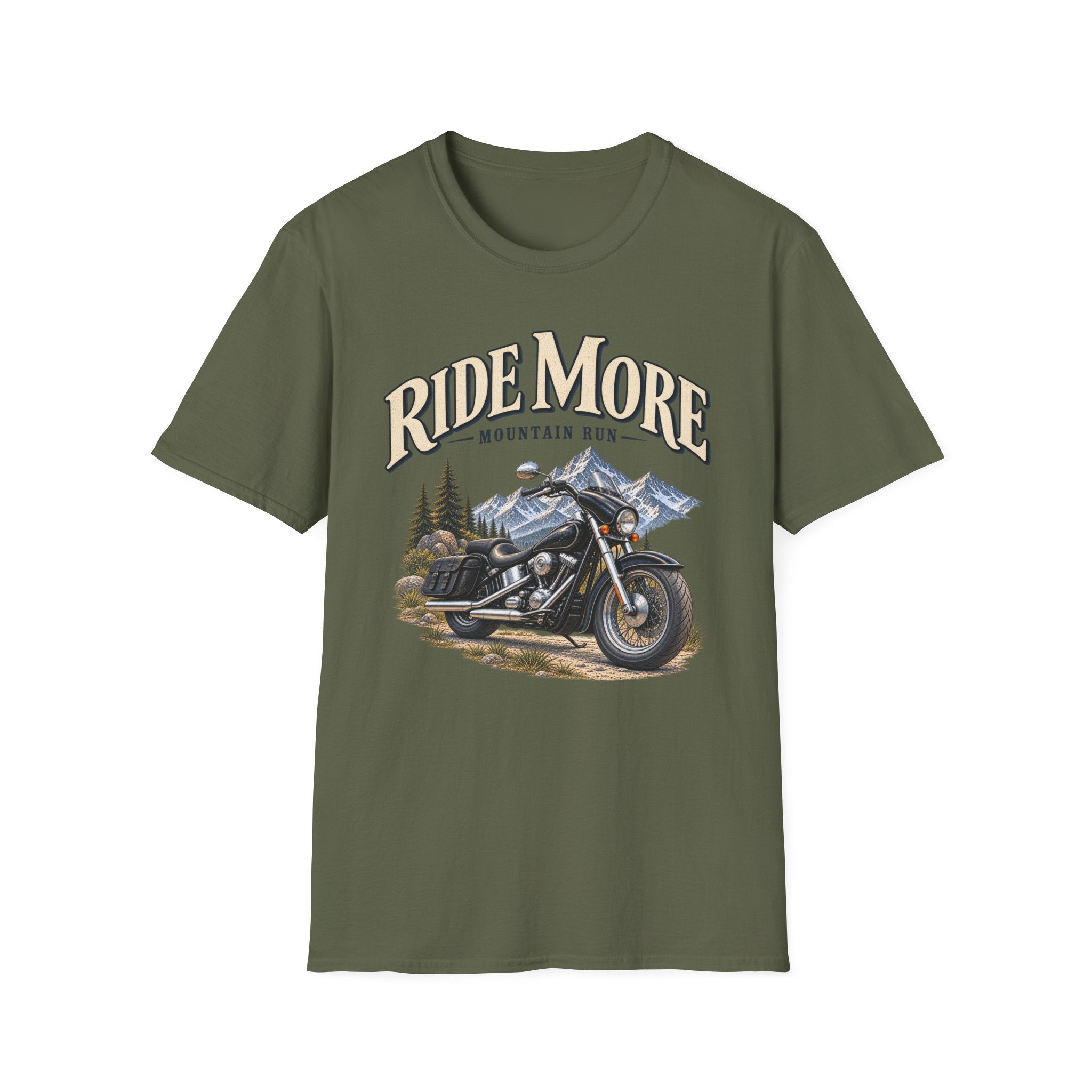 Ride More Motorcycle T‑Shirt – Mountain Run Vintage Bike Tee
