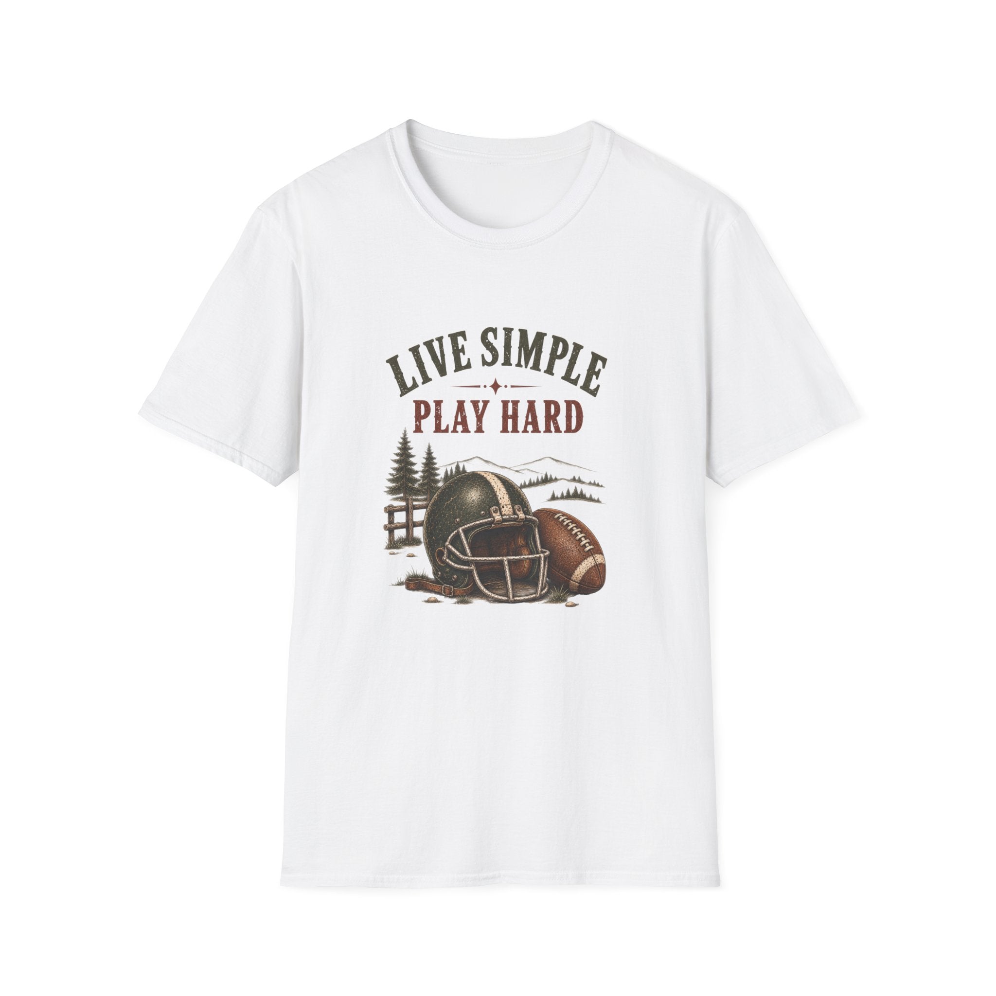 Live Simple Play Hard T-Shirt — Outdoor Camping Vintage Graphic Tee