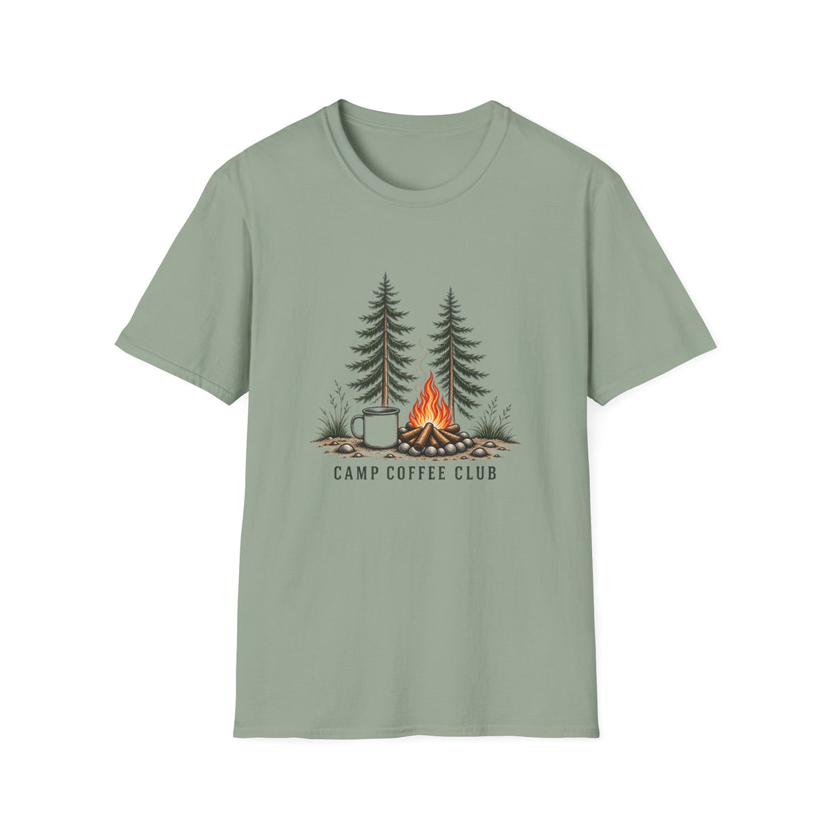 Camp Coffee Club T-Shirt — Camping Coffee Graphic Tee