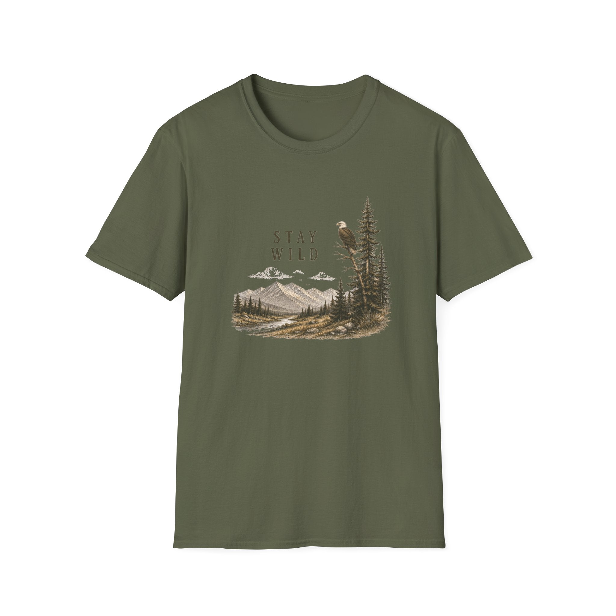 Stay Wild Nature T-Shirt — Eagle & Mountain Outdoor Graphic Tee