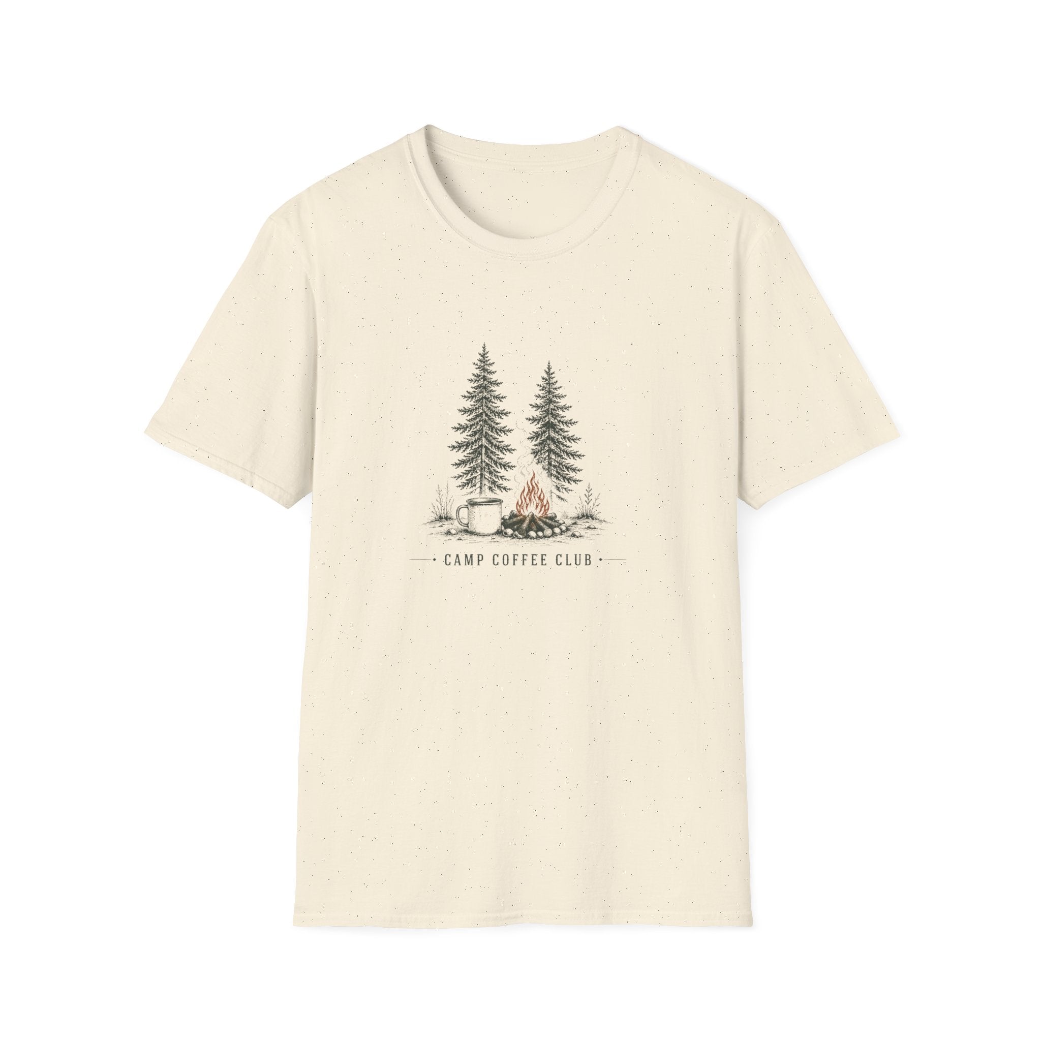 Campfire Coffee Tee — Cozy Camping & Coffee Nature T-Shirt