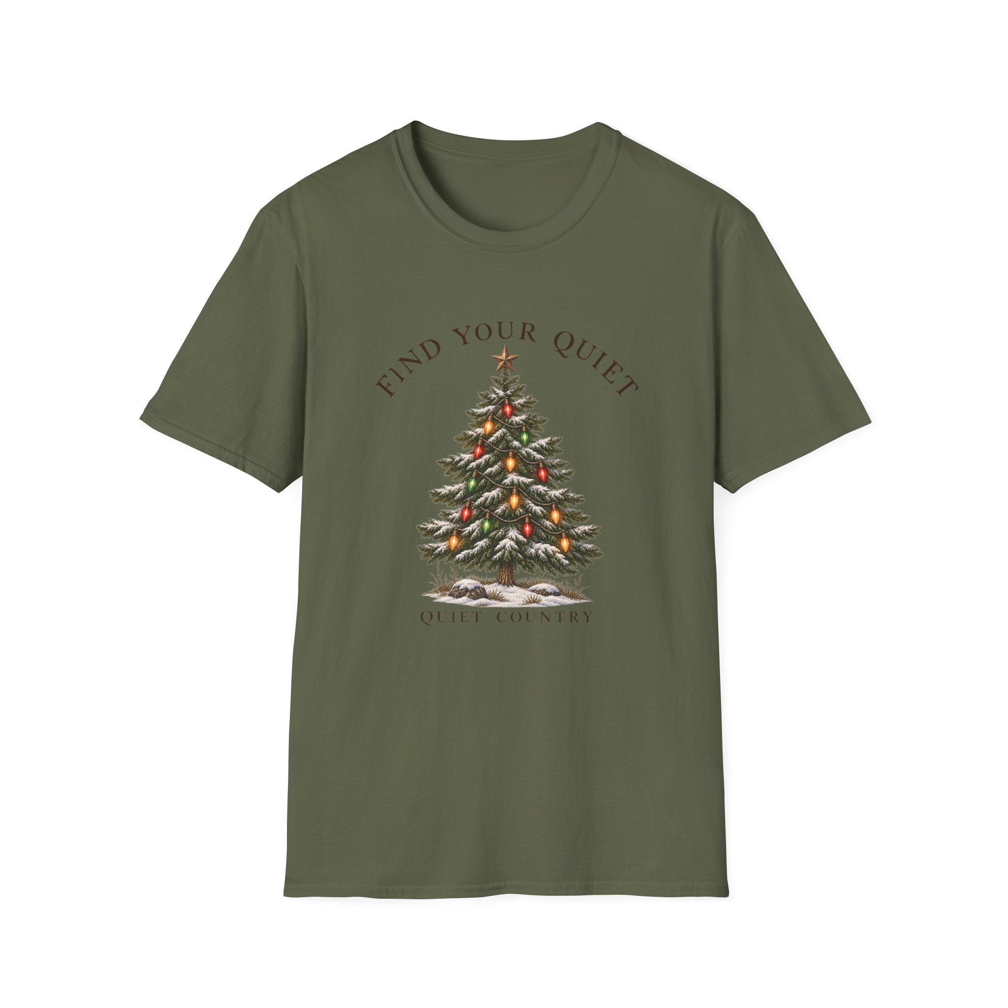 Find Your Quiet Christmas Tree Tee — Cozy Holiday Relaxation Shirt