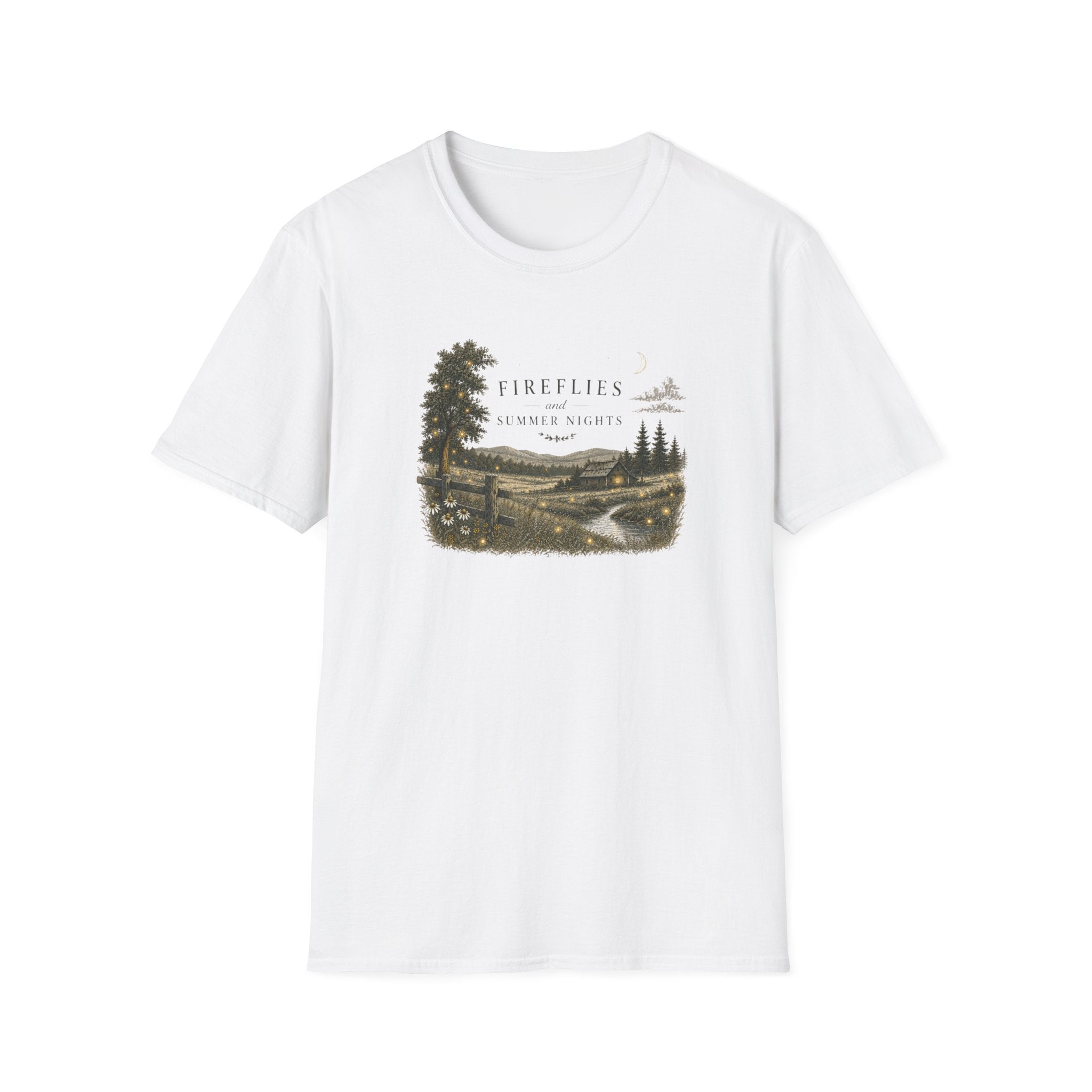 T‑Shirt — Fireflies and Summer Nights Scenic Tee