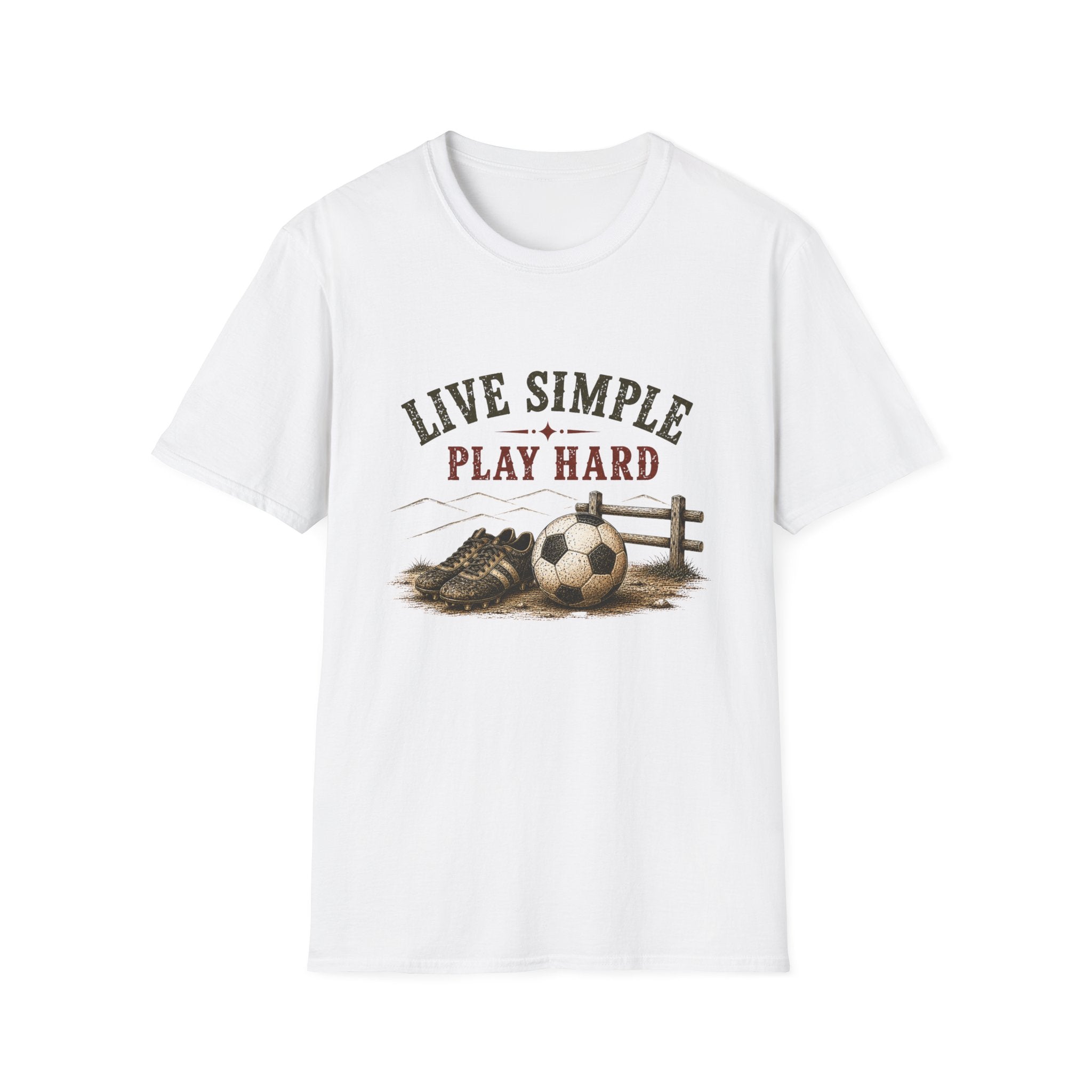 Live Simple Play Hard Soccer T-Shirt —  Graphic Tee