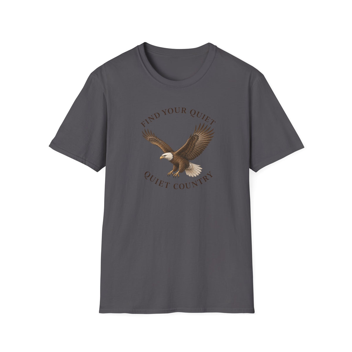 Eagle "Find Your Quiet" T-Shirt — Nature Lover Graphic Tee