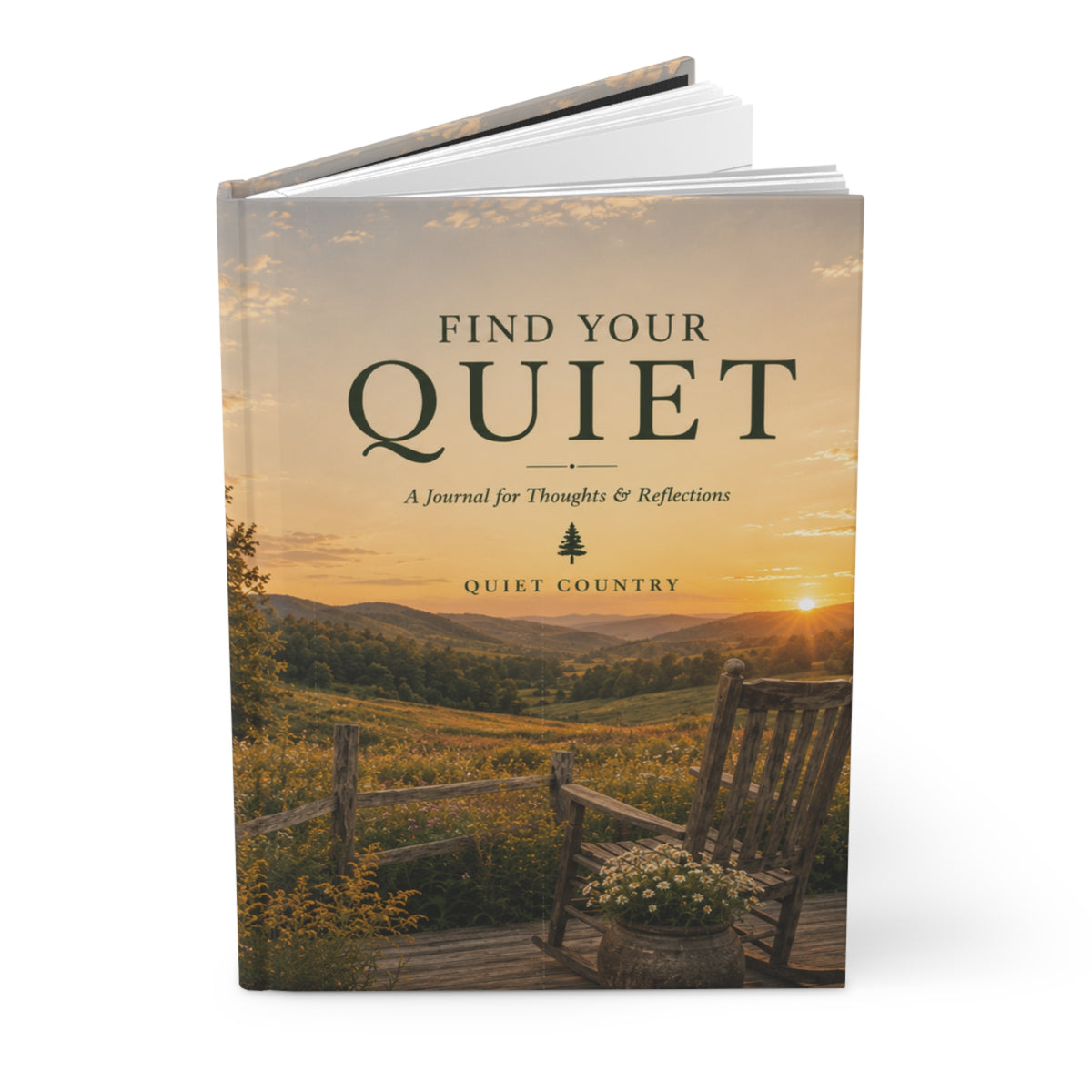 Find Your Quiet Hardcover Journal — Lined Reflection Notebook for Mindfulness & Gratitude