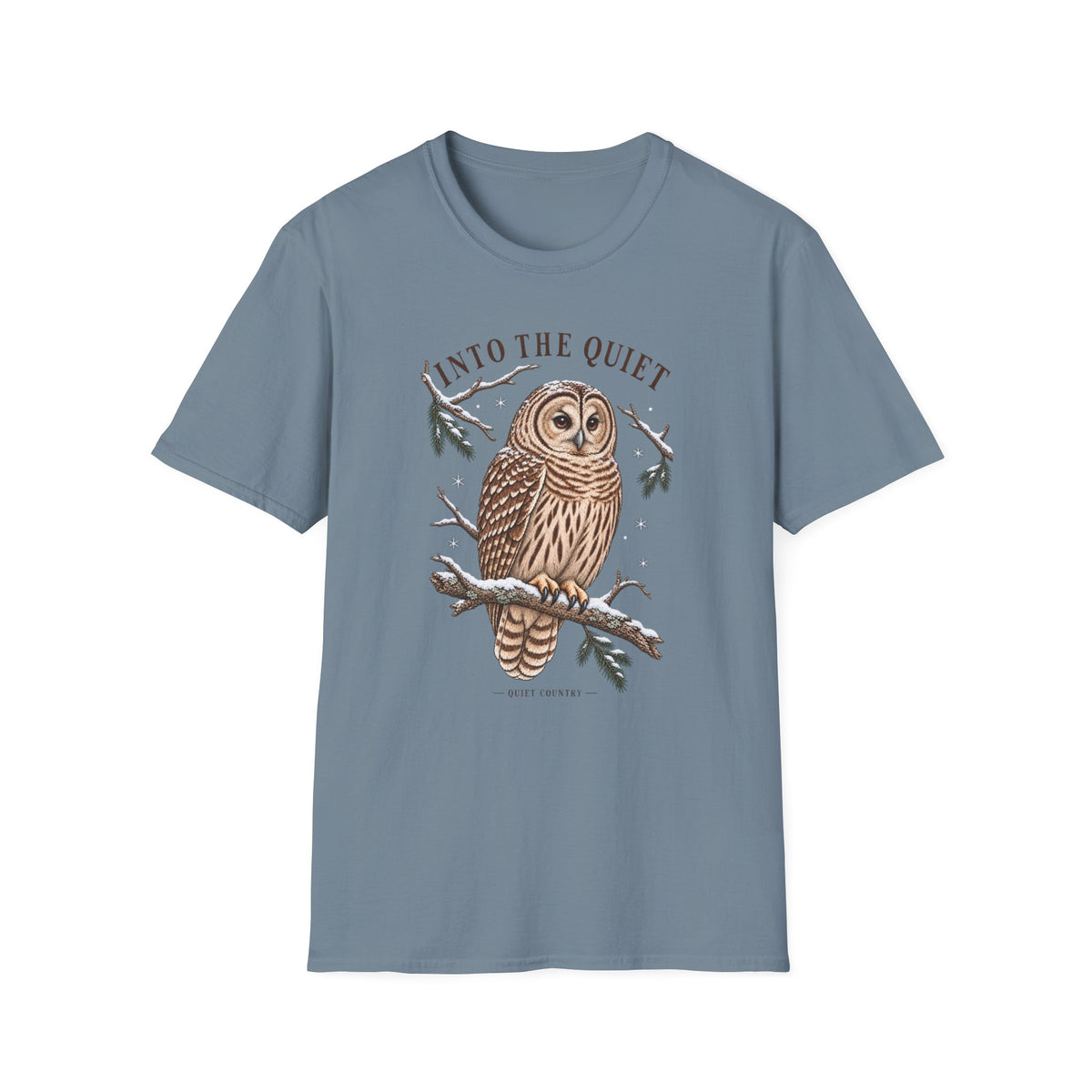 Into the Quiet Owl T-Shirt — Woodland Nature Graphic Tee