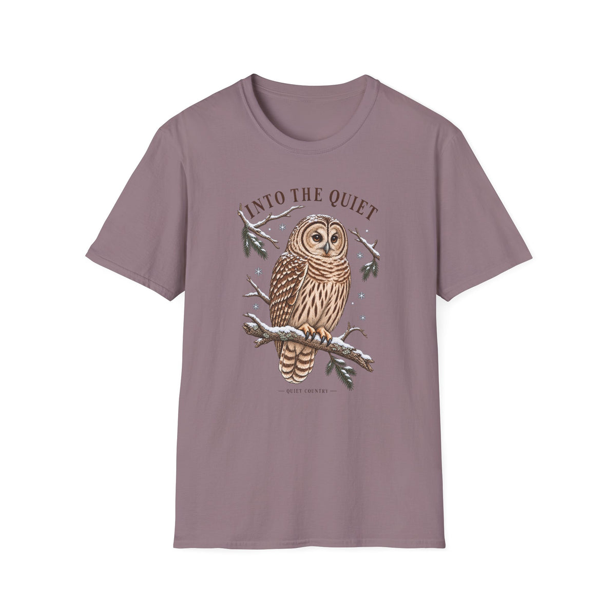 Into the Quiet Owl T-Shirt — Woodland Nature Graphic Tee