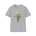 Floral Mason Jar Tee — Yellow Sunflower Bouquet Graphic Shirt