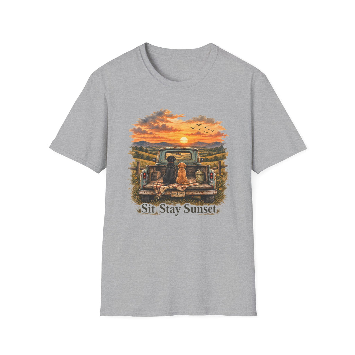Sit, Stay, Sunset T-Shirt — Dog & Truck Sunset Graphic Tee