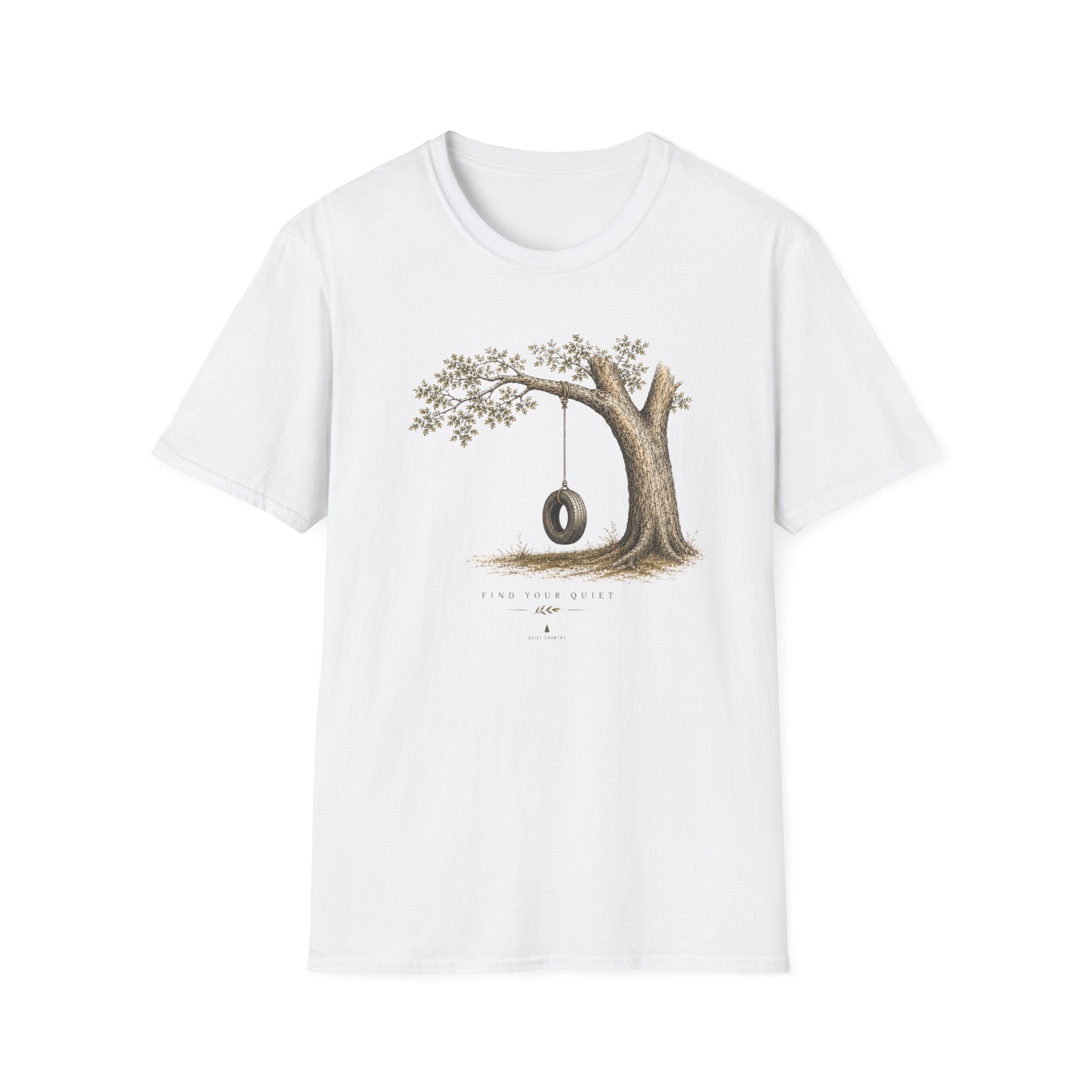 Nostalgic Tire Swing Tee — Vintage Tree Memory T-Shirt